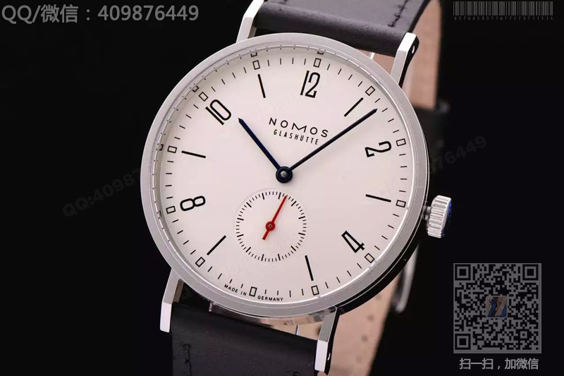 高仿NOMOS手表- TANGOMAT系列601腕表 白面红针